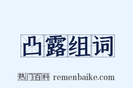 凸露组词是什么意思的图片